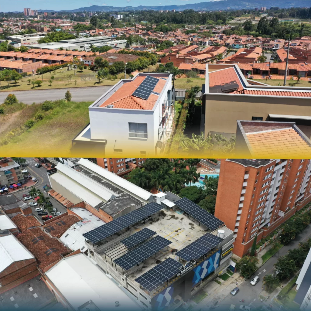 Proyectos solares residenciales y comerciales de MUNDO SOS instalados en Antioquia